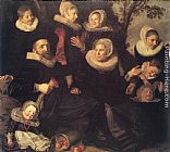 Frans Hals Canvas Paintings - Family Portrait in a Landscape